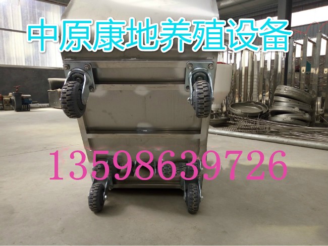 畜牧豬用飼料車(chē)不銹鋼飼料斗車(chē)手推車(chē)雞場(chǎng)飼料轉(zhuǎn)運(yùn)車(chē)豬用