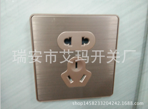 *墻壁開關(guān)不銹鋼玫瑰金色 五孔插座 面板 廠家直銷 五孔插座面板廠家直銷