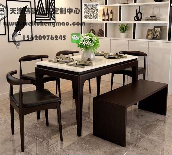 天津酒店大理石餐桌椅 飯店大理石餐桌椅 家庭大理石餐桌椅