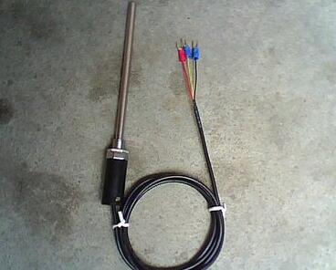 Pt100鉑熱電阻溫度傳感器 熱電偶探溫棒2米線7*200
