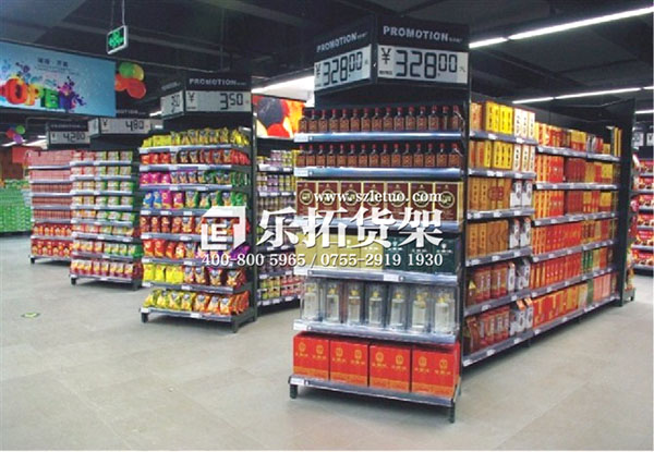 深圳生活超市單雙面鋼制貨架廠家直銷
