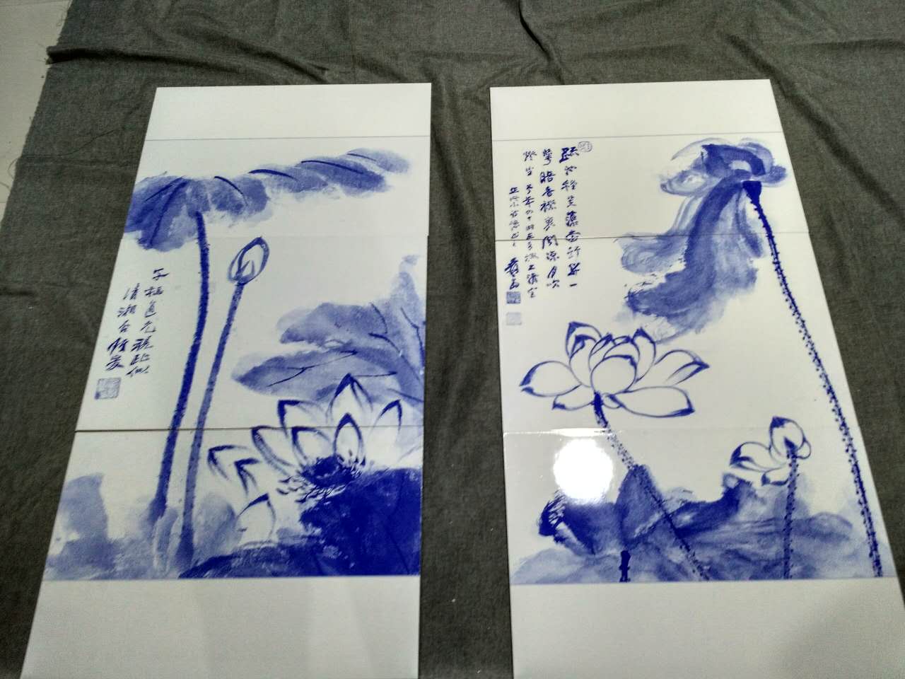 山水風景陶瓷畫 景德鎮(zhèn)外墻陶瓷畫