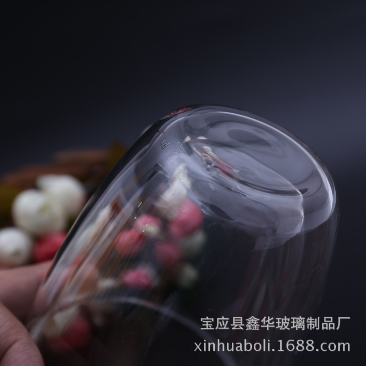 創(chuàng)意雙層高腳玻璃杯 歐式創(chuàng)意搗塘雙層紅酒杯 高腳杯雙層杯定制