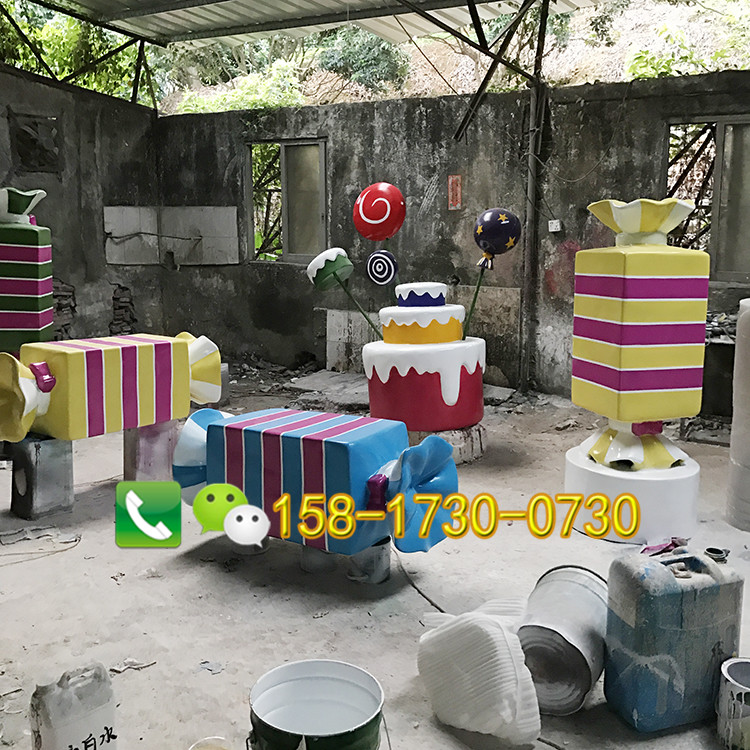 仿真玻璃鋼糖果造型休閑椅創(chuàng)意商場美陳糖果造型坐凳玻璃纖維糖果雕塑