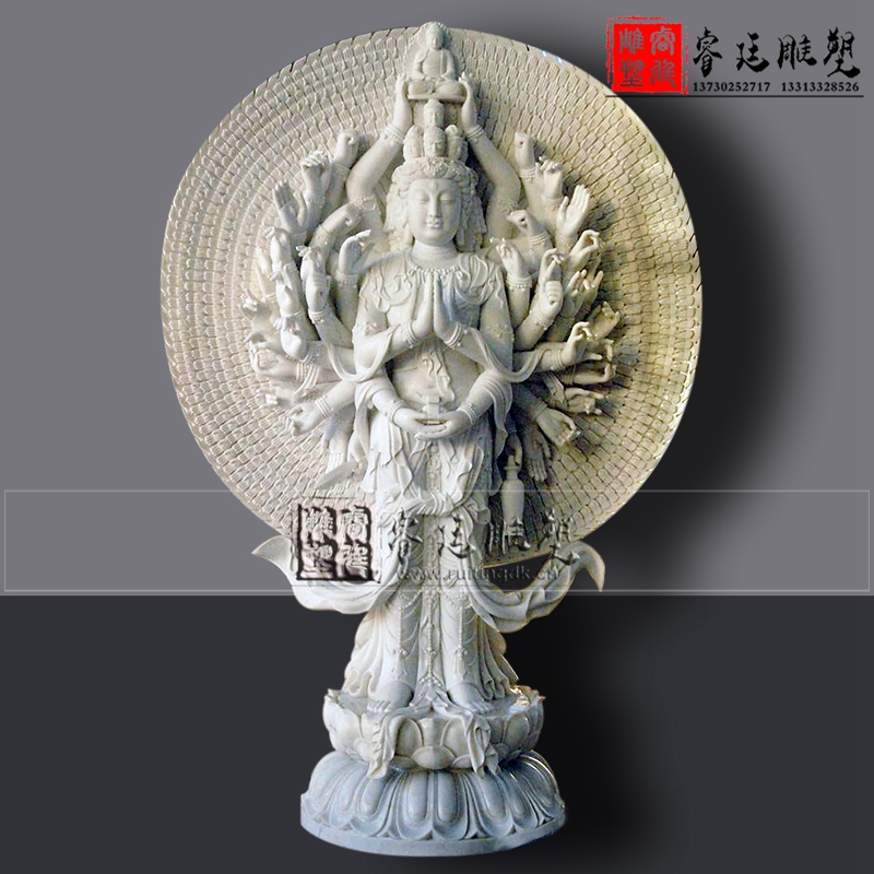 漢白玉觀音雕塑 人物石雕 花崗巖佛像雕刻 漢白玉觀音像 漢白玉觀音像定制 漢白玉觀音像價(jià)格