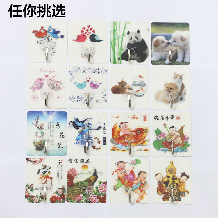 掛鉤強力粘膠承重門廚房吸盤墻壁無痕粘鉤墻上壁掛釘不粘貼創(chuàng)意鉤 粘膠掛鉤