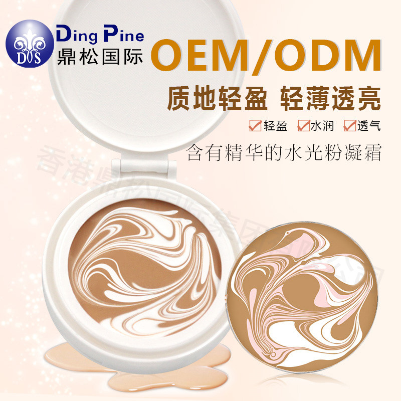 化妝品OEM代加工 氣墊粉凝霜+替換裝 保濕遮瑕裸裝水粉霜粉底貼牌加工 OEM代加工