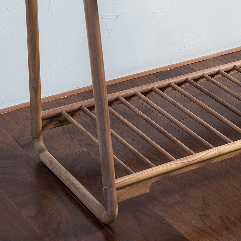 黑胡桃衣帽架創(chuàng)意客廳掛衣架