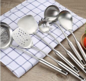 廠家直銷 304不銹鋼湯勺 粥勺長柄加深加厚 烹飪勺鏟可定制