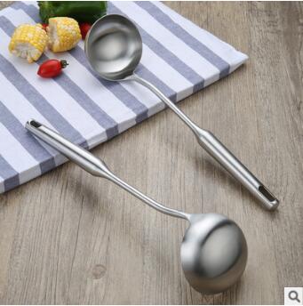 廠家直銷 304不銹鋼湯勺 粥勺長柄加深加厚 烹飪勺鏟可定制