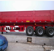 山東平板自卸車 60公分側(cè)翻 13米欄板側(cè)翻 輕型自卸半掛車
