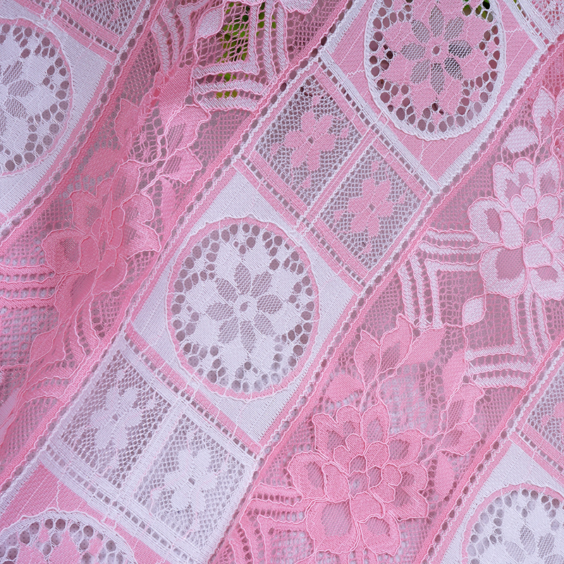 現(xiàn)貨錦棉蕾絲面料 女裝服裝面料 鏤空針織蕾絲布料 無彈股線蕾絲  yc9041