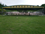 陽江推拉雨蓬活動伸縮遮陽帳篷 戶外擋雨推拉移動折疊倉儲帳篷