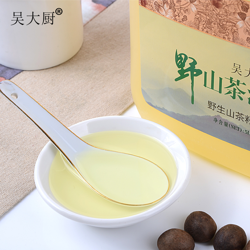 吳大廚山茶油5L食用油植物油茶籽油月子油孕婦寶寶月子油 吳大廚野山茶油5L