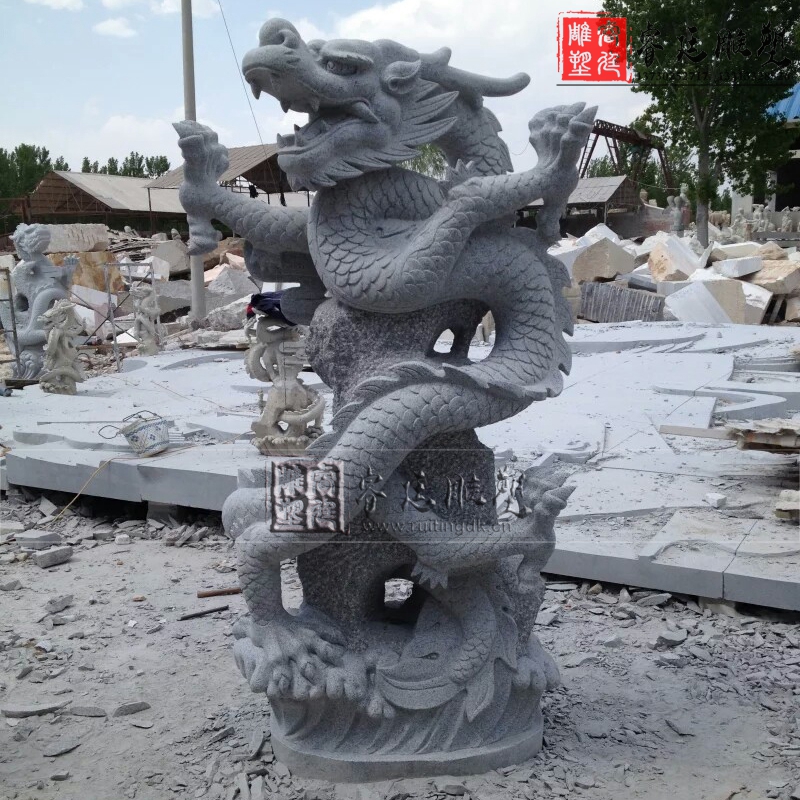 石雕龍雕塑定制 漢白玉石雕巨龍雕刻 石雕龍雕塑廠家加工 石雕龍雕塑價(jià)格
