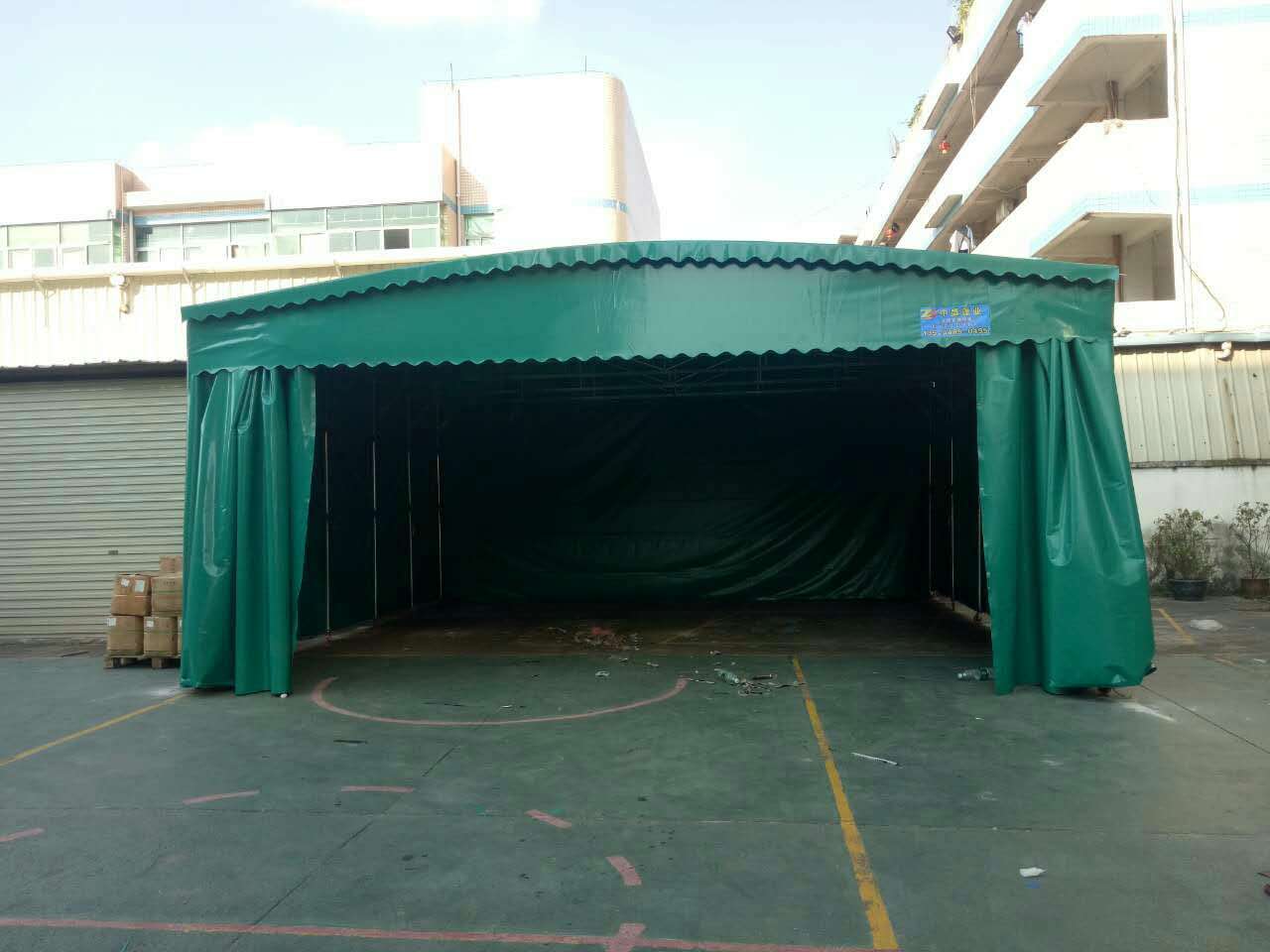 廠家定制 活動(dòng)遮陽(yáng)蓬工地遮陽(yáng)雨棚大排擋推拉篷 大型倉(cāng)庫(kù)帳蓬