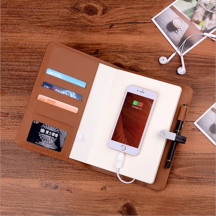 創(chuàng)意U盤移動電源記事本商務(wù)禮品定制logo辦公活頁筆記本新款* U盤移動電源記事本辦公活頁筆記本