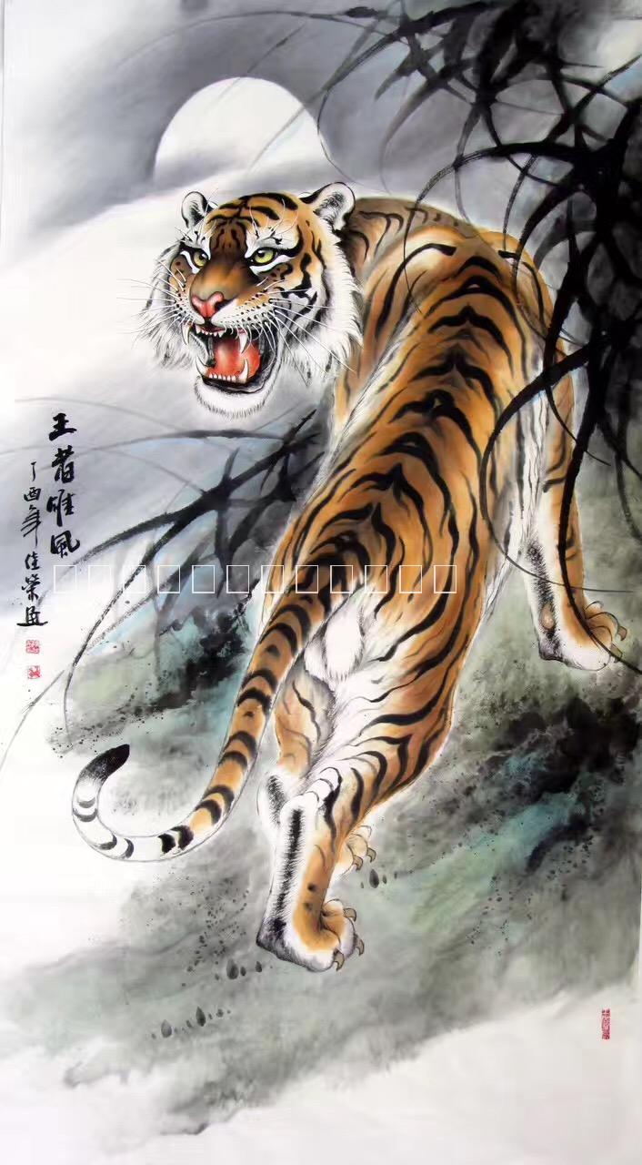 大芬油畫(huà)村客廳酒店辦公室玄關(guān)臥室 純手繪上下山虎水墨畫(huà)框裝裱裝飾畫(huà)廠家批發(fā)