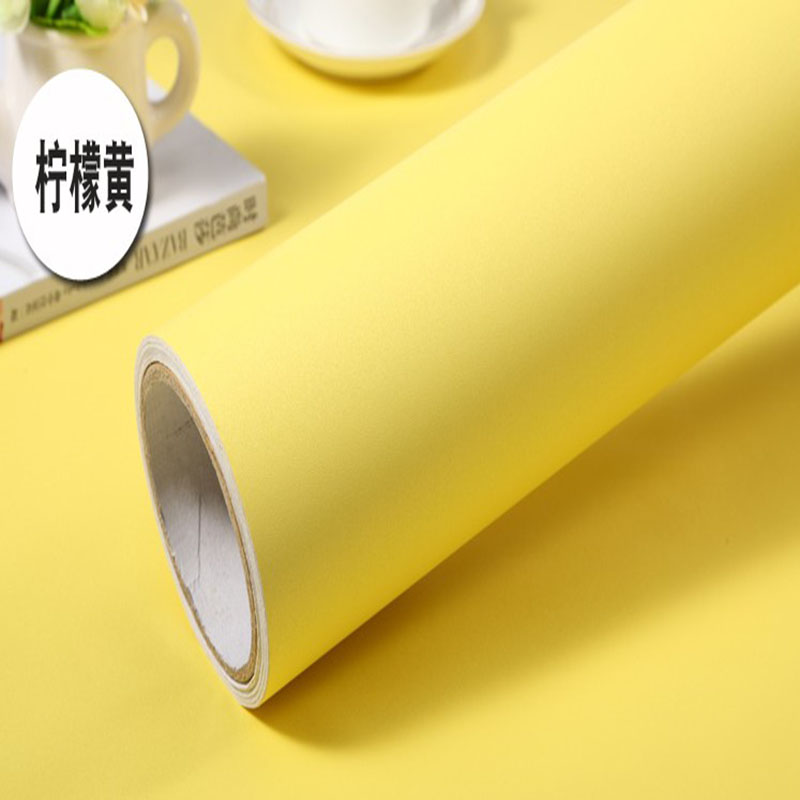 素色加厚家具貼紙防水波音軟片自粘墻紙 PVC素色軟片