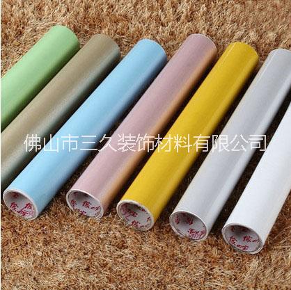 珠光閃點光面pvc彩裝膜 家具翻新貼 大紅色自粘背景墻紙廠家批發(fā)