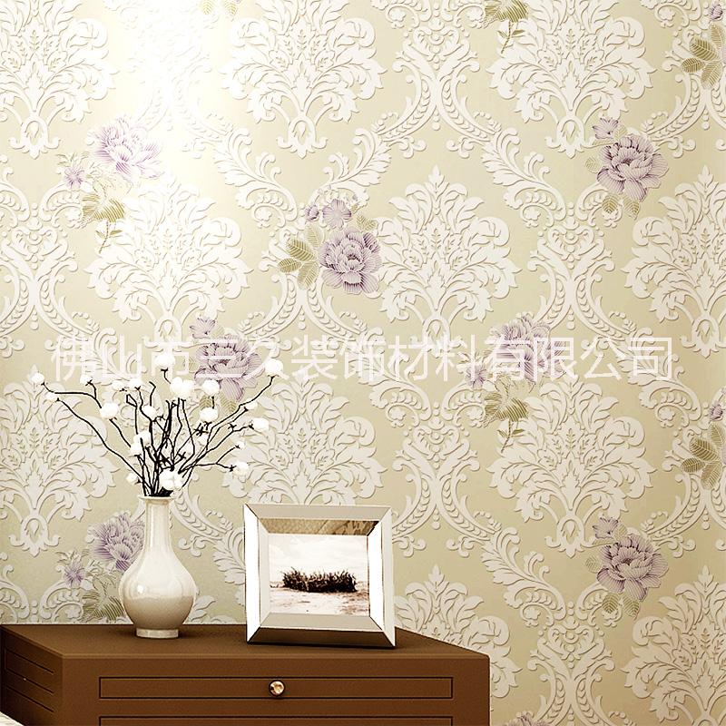 歐式3D立體精壓壁紙無紡布墻紙臥室客廳電視背景墻壁紙 佛山無紡布墻紙公司 佛山無紡布墻紙公司哪家好 佛山無紡布墻紙公司哪