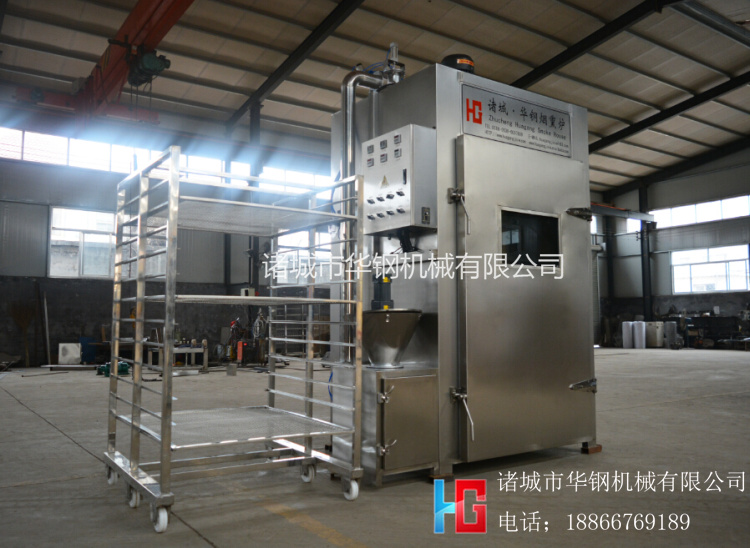 全自動煙熏爐250全自動熏雞蒸煮爐臘腸加工爐