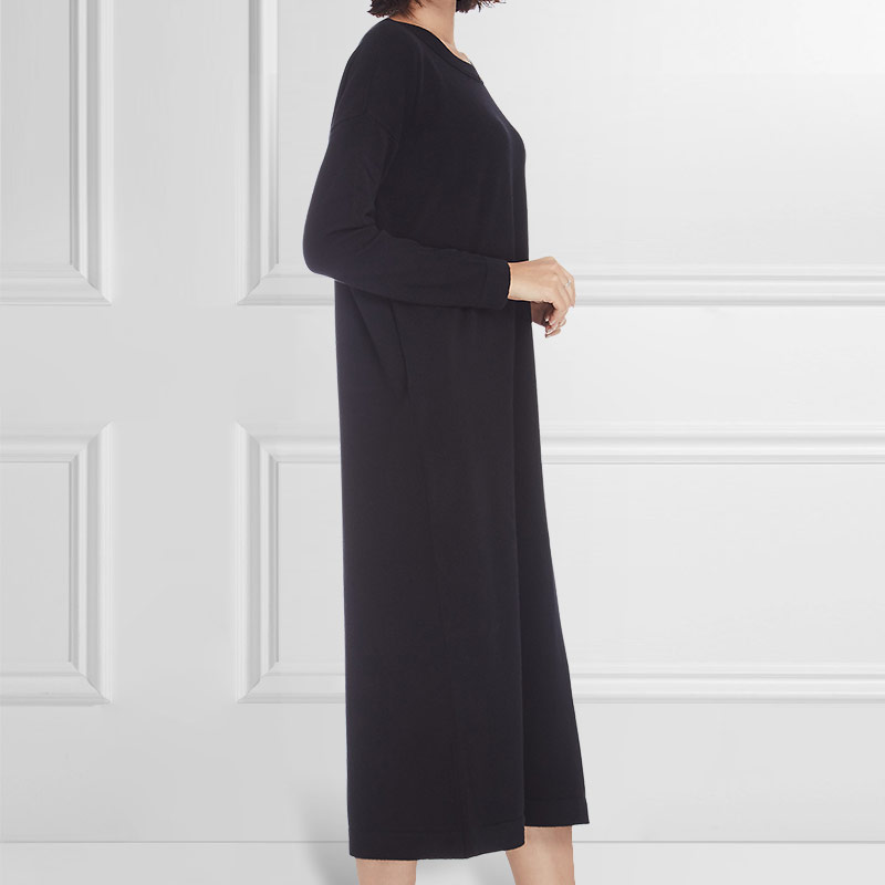 登龍緣羊絨連衣裙長款東莞廠家直銷100純羊絨秋冬連衣裙一件代發(fā)羊絨衫包郵