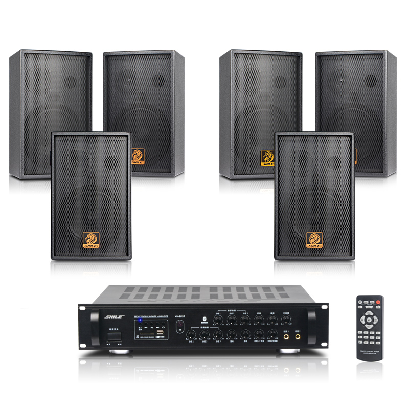 會議音響套裝組合AV8820/208背景音樂培訓(xùn)室藍牙功放+無線話筒套餐 AV8820+BX20三對