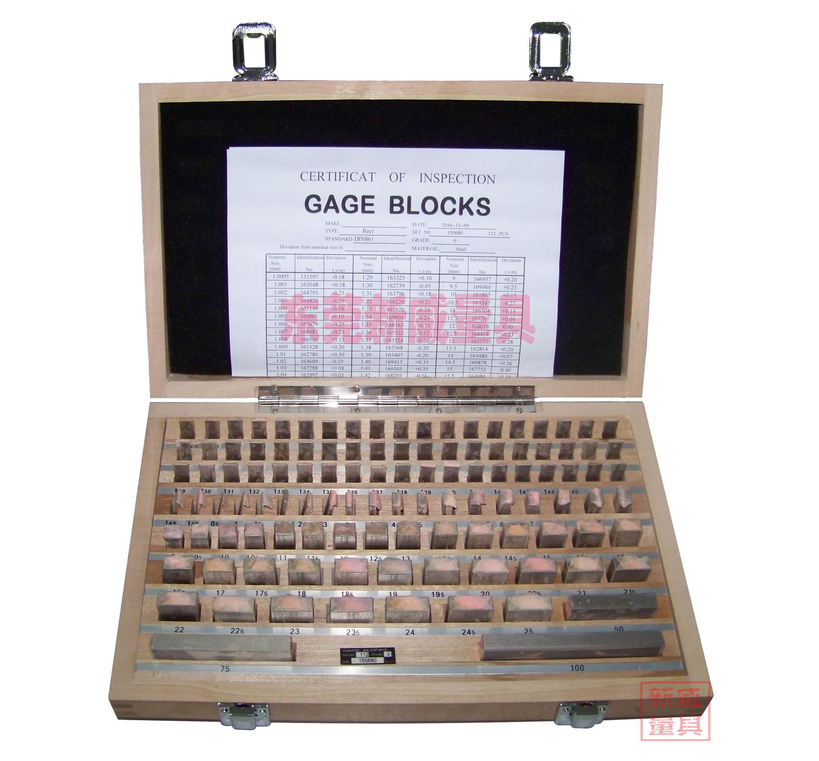 112件精密量塊，塊規(guī)