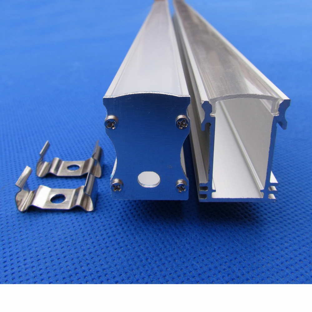 廠家供應LED硬燈條外殼型材報價暗槽燈條鋁槽帶PC罩U型鋁槽