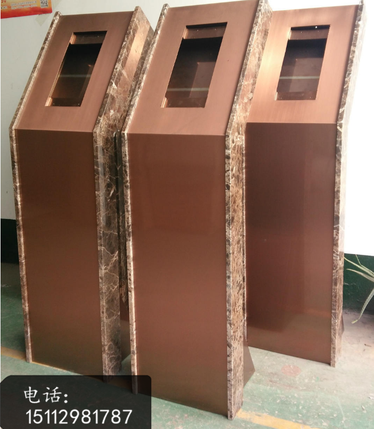 爆受歡迎的玫瑰金門口機不銹鋼立柱