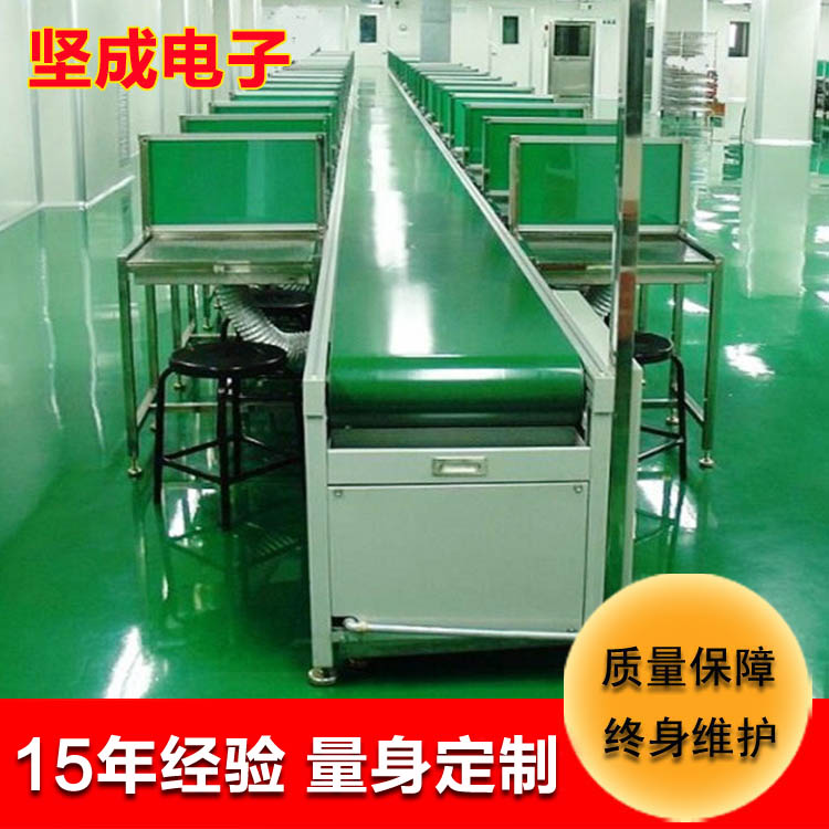 生產線廠家 堅成電子輕型小型皮帶流水線BLN10東莞自動化生產拉線