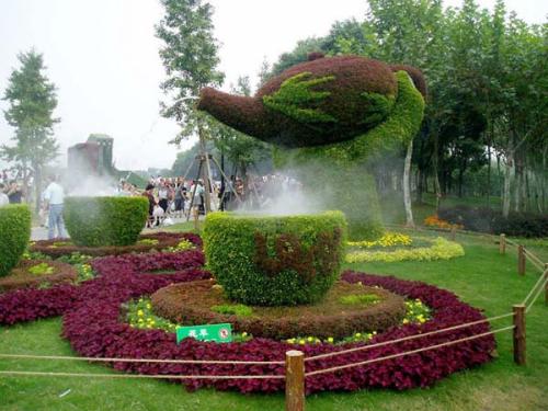 銷售五色草造型 立體花壇 植物綠雕 水泥雕塑