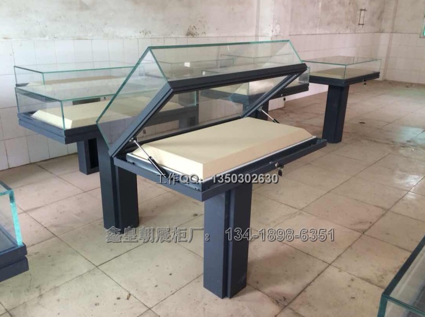 深圳博物館展柜定做，深圳收藏品展柜制作工廠，可做遙控平移門博物館展柜
