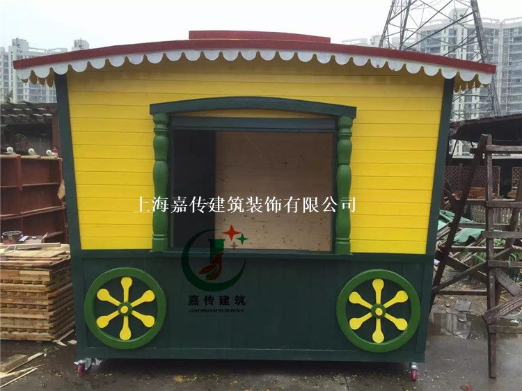 防腐木售賣亭 復古售賣車 上海嘉傳 街道移動售貨亭 廠家直銷 可定制