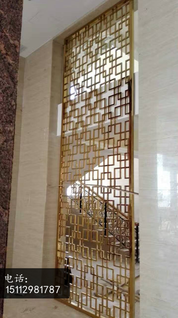 上海鈦金不銹鋼花格鏤空屏風(fēng)隔斷、屏風(fēng)魅力有增無(wú)減