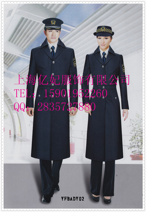 {億妃服飾}保安長款毛呢大衣訂做 加厚加棉款大衣 妮子外套，風(fēng)衣可脫卸