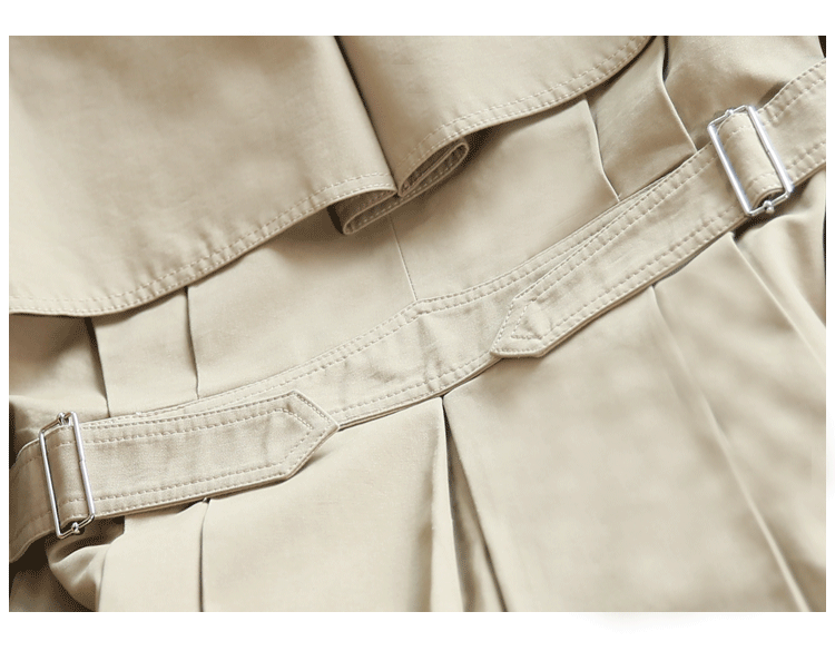 2017年秋季*定制雙排扣修身長款風衣女春秋過膝韓版 雙排扣修身長風衣