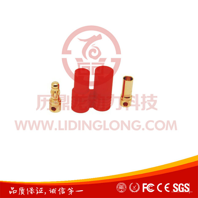 廠家生 產(chǎn)3.5mm香蕉插頭 配紅色護(hù)套 東莞歷鼎龍
