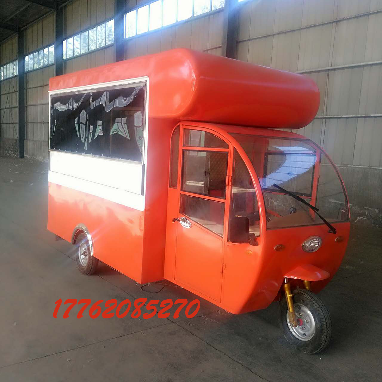 電動(dòng)三輪餐車便捷流動(dòng)小吃車多功能