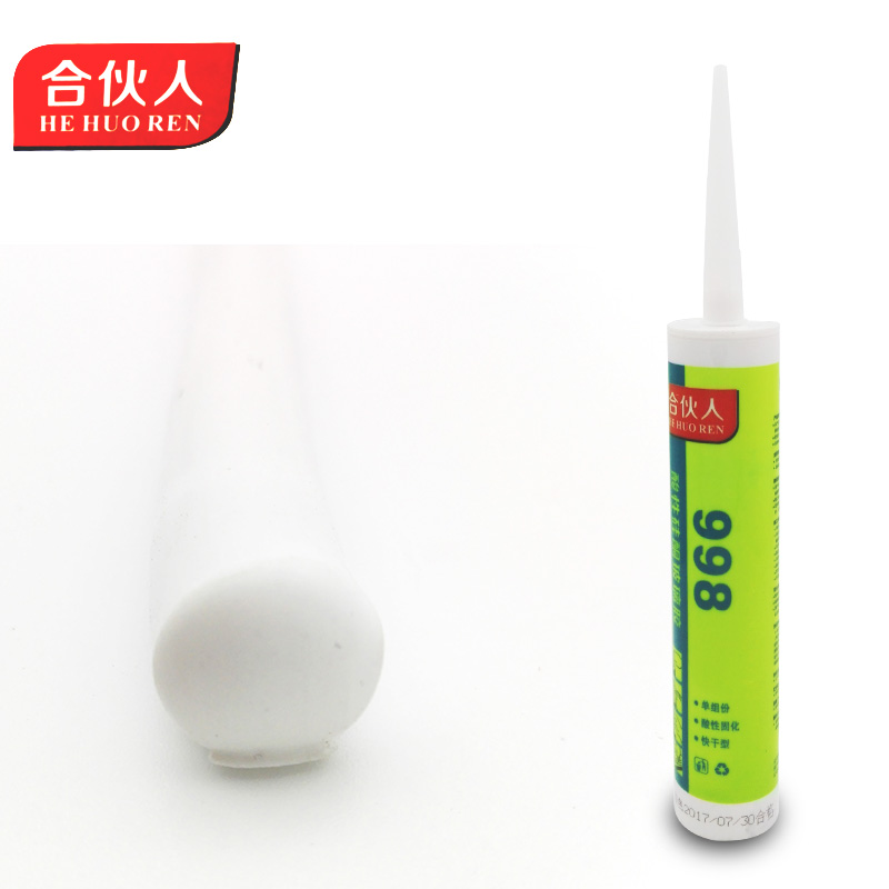 酸性硅酮玻璃膠998白色快干型玻璃膠廠家合威建材生產(chǎn)白云膠