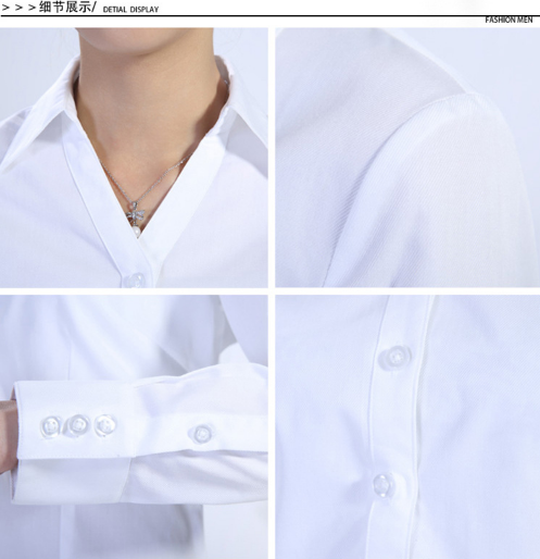 廠家直銷一件代發(fā)V領(lǐng)長袖商務(wù)職業(yè)裝韓版修身工作服襯衣定制logo 廠家直銷V領(lǐng)長袖襯衣 供應(yīng)V領(lǐng)長袖商務(wù)職業(yè)裝