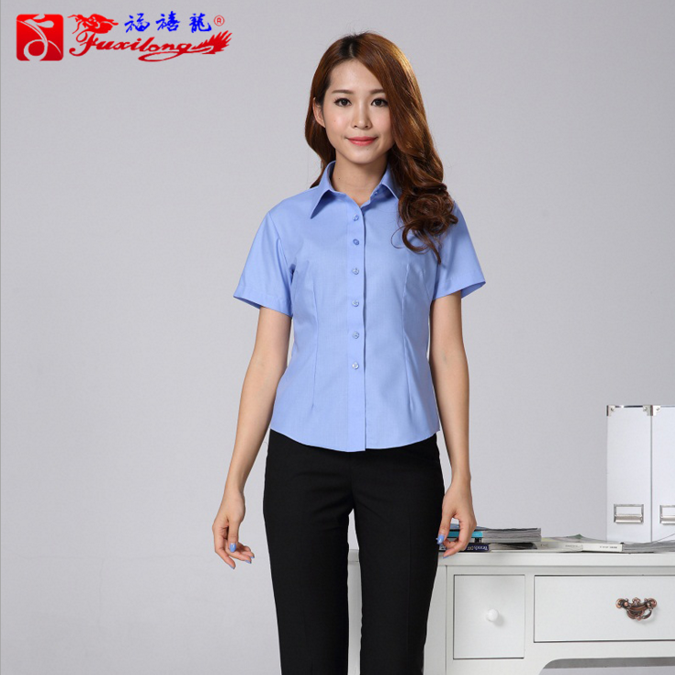 女短袖酒店kyv經(jīng)理工作服襯衫 學生畢業(yè)面試職業(yè)裝襯衣訂做加大碼 酒店經(jīng)理工作服襯衫 工作服襯衫定制 工作服襯衫批發(fā)