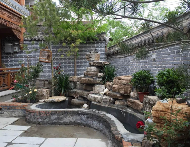 湘潭魚池假山制作