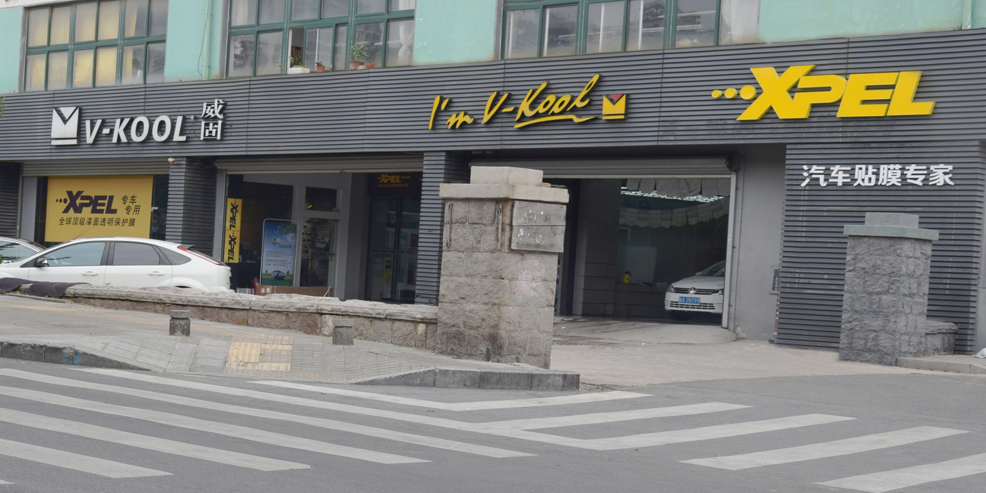 青島汽車貼膜XPEL隱形車衣局部