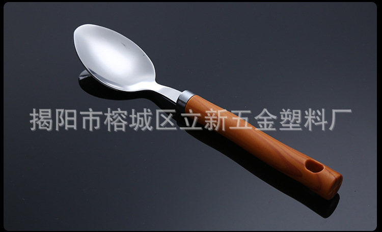 廠家直銷不銹鋼餐具 木紋柳樹柄刀叉勺套裝  不銹鋼精致餐具 批發(fā)