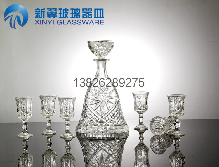 白酒杯無(wú)鉛水晶一口杯烈酒杯洋酒杯6個(gè)*禮盒裝廠家直銷