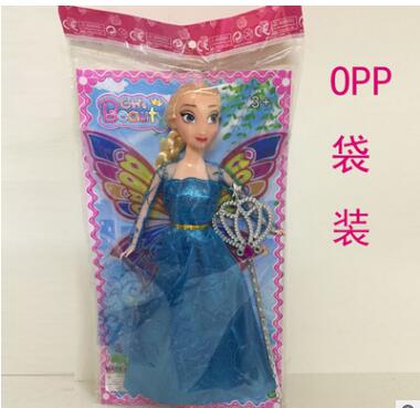 廠家直銷(xiāo)OPP、PVC袋裝正版冰雪奇緣公主芭芘巴比娃娃公仔女孩玩