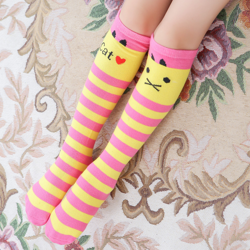 廠家直銷韓國卡通喵星人男女童純棉中高筒襪全棉兒童襪子批發(fā)