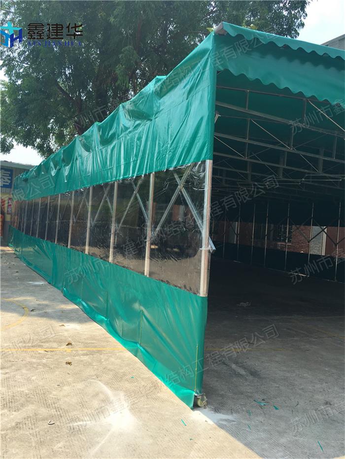 上海嘉定推拉篷廠家 工廠臨時(shí)倉(cāng)庫(kù) 廠房室外帳篷 移動(dòng)倉(cāng)儲(chǔ)靈活方便 涂層阻燃篷布